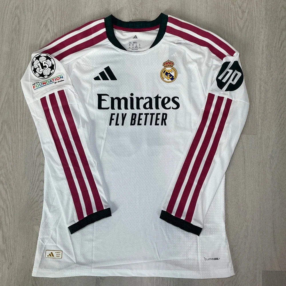 Real Madrid 26/27 Mbappe 10 Long Sleeve Home Jersey White Mens 2XL